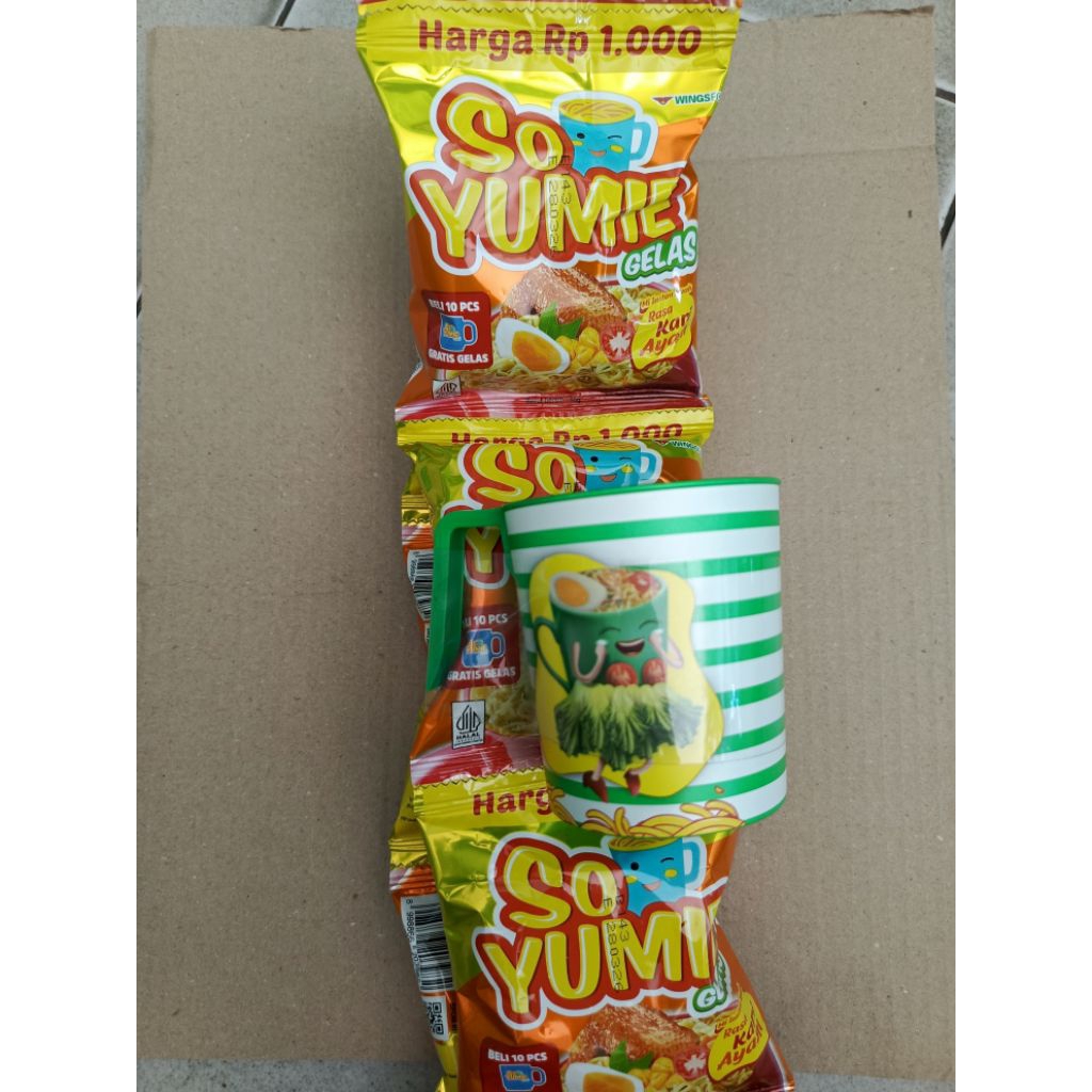 

Mie Gelas So Yumie, 1 renteng isi 10 pcs + 1 gelas cantik