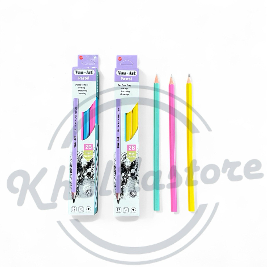

Pensil 2B Pastel Series Van Art isi 12 pcs