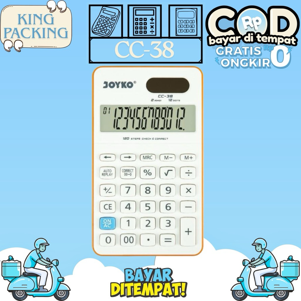 

Kalkulator Joyko 120 Steps Replay 12Digit