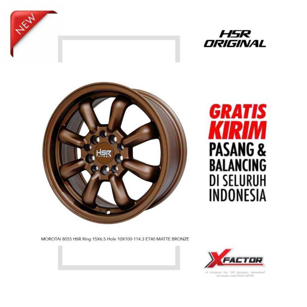 VELG R15 HSR MOROTAI HSR R15X6.5 H5X100-5X114,3 ET40 MBRZ