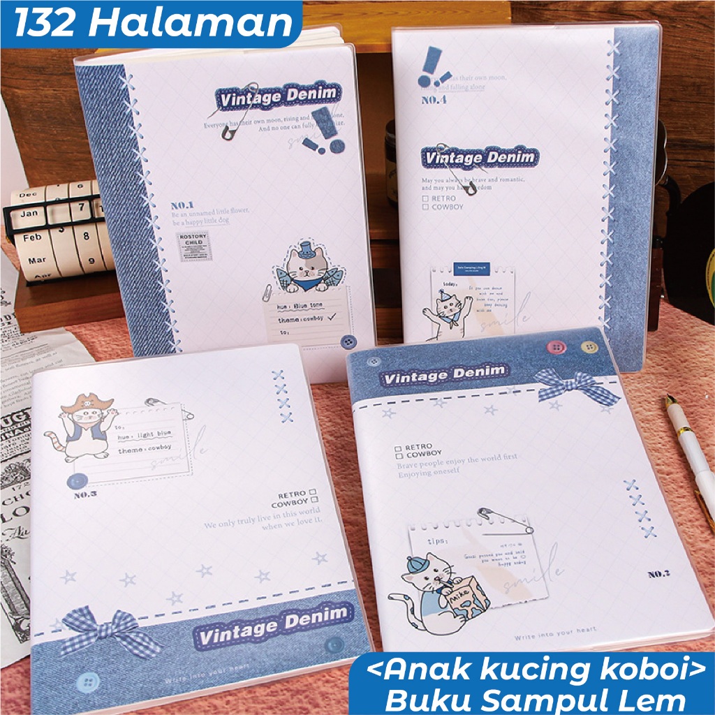 

Notebook Tema Tema Denim Esensial A5/B5 Buku Sampul Karet 132 Halaman Mengental Pelindung Mata Kertas Waterproof Cover Note Notebook Kertas