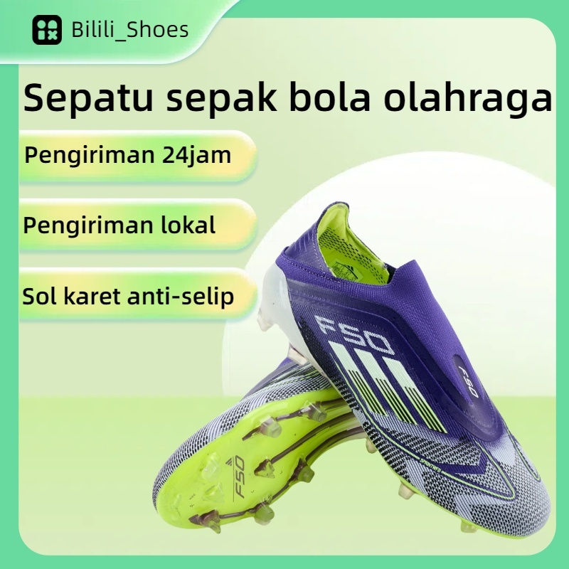 Bilili F50 sepatu sepak bola tanpa tali FG sol sepatu cocok untuk berbagai medan dan pertandingan