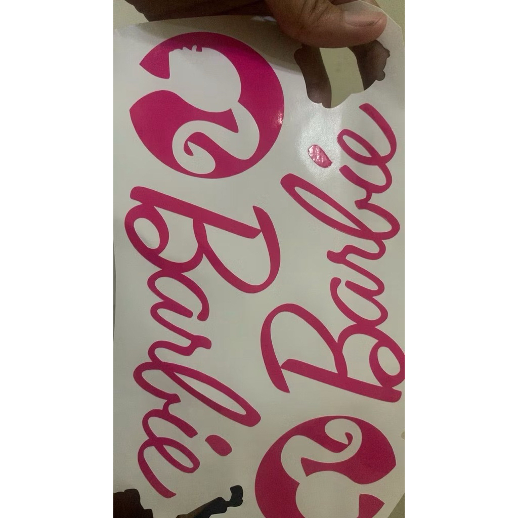 

stiker logo barbie custom 20 cm