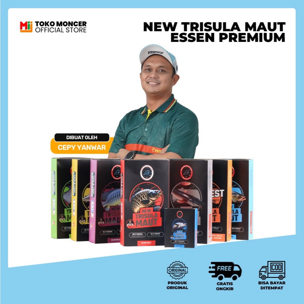 New Trisula Maut - Essen Harian Juara Pancing Terbaik Ikan Mas Lomba Nila Liar Lele Babon Patin Laut