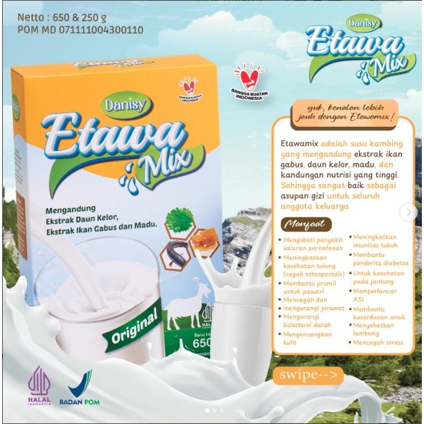 

ETAWAMIX RASA VANILLA ORIGINAL | SUSU KAMBING ETAWA BUBUK JAGA KESEHATAN IMUNITAS TUBUH | BPOM