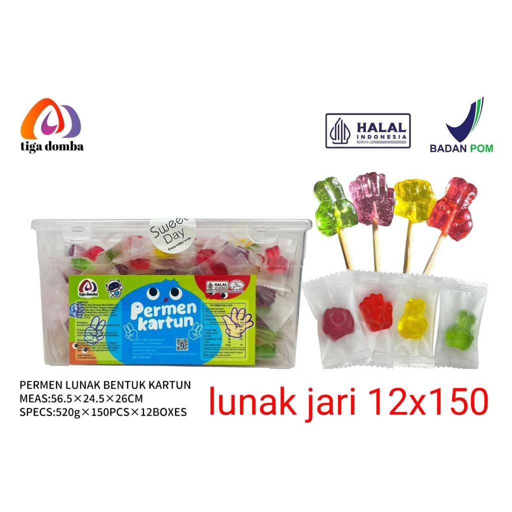 

Permen Lunak Bentuk Jari – Unik, Manis & Kenyal! I isi 150 Pcs / Box