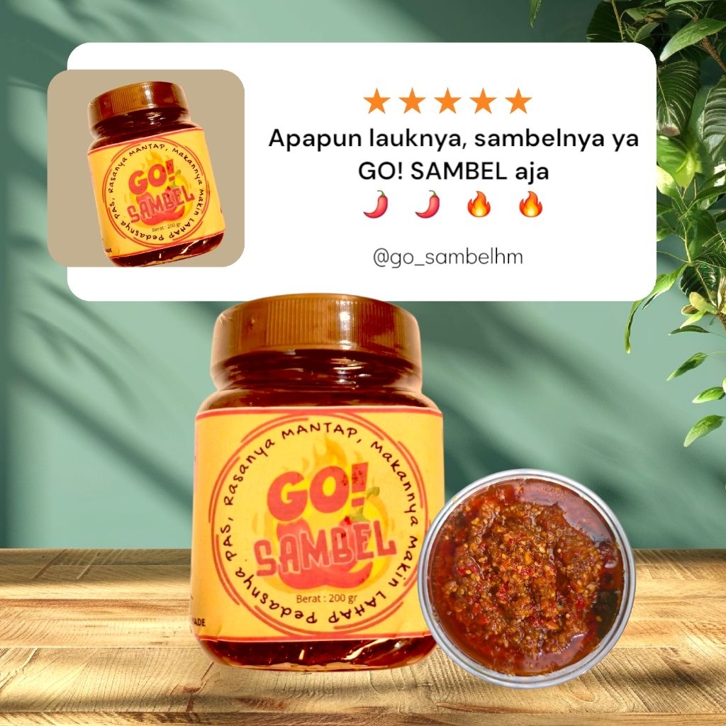 

GO!SAMBEL 5 VARIAN RASA Bawang-Baby Cumi-Teri-Ikan Roa-Ebi (200gr)