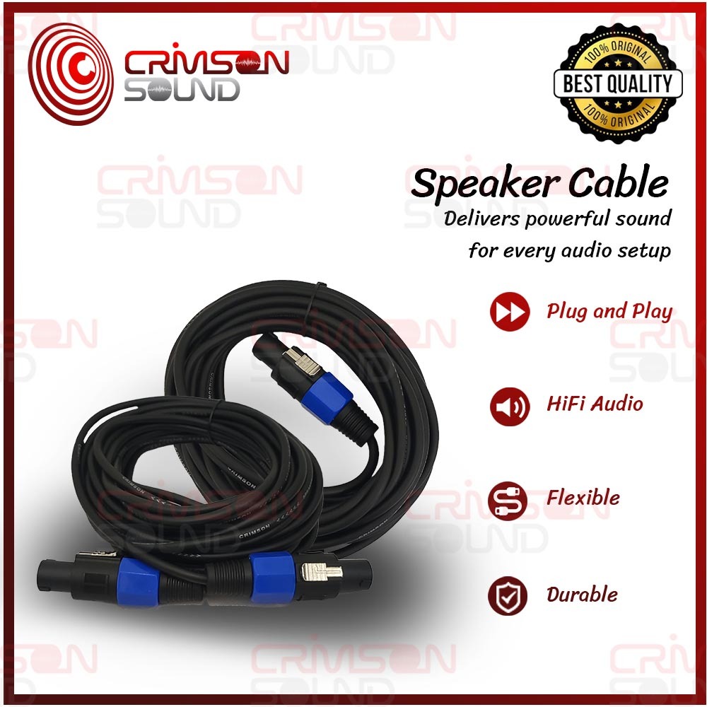 Kabel Jack Speakon ke Speakon konektor Speaker Crimson Audio