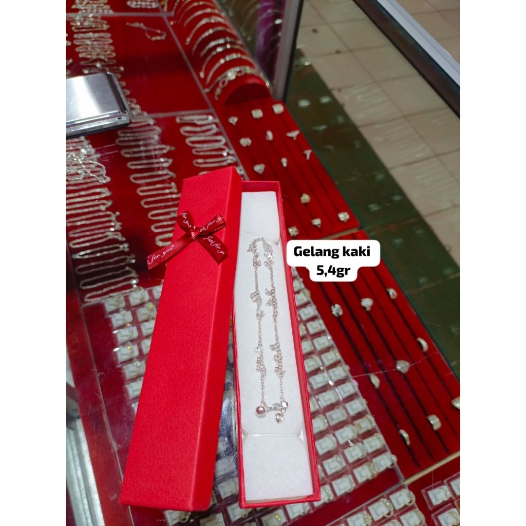 Gelang Kaki Dewasa Perak Asli 925
