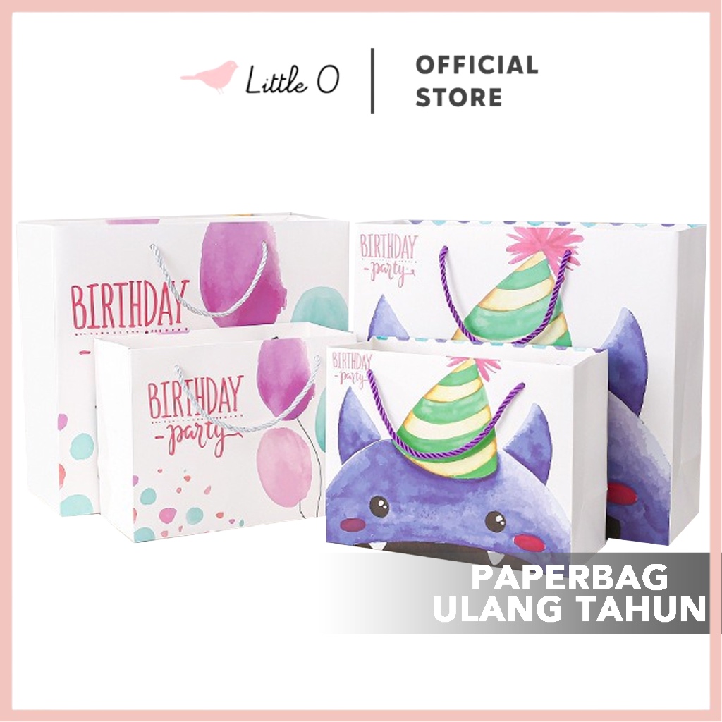 

LITTLE O BIRTHDAY PAPERBAG Kantong murah Paper Bag karakter Paperbag impor bungkus kado