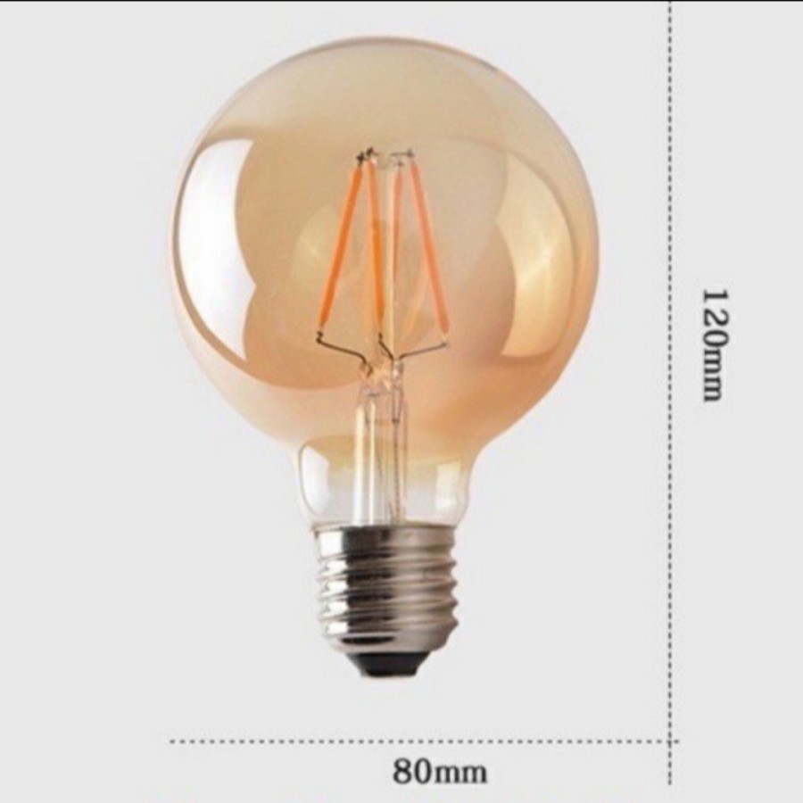 Lampu LED Filamen 4watt | Lampu Edison 4watt | Edison bulb G80
