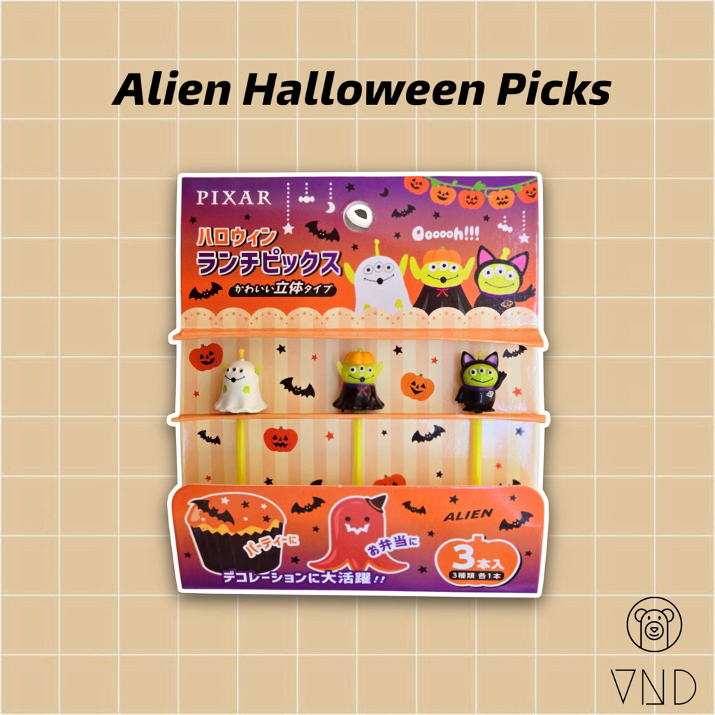 Rare Alien Halloween Picks ORI Japan/ Hiasan Bekal Bento Picks