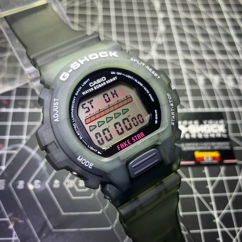 Gshock DW6600 Collabs FAKE STAR Original Custom Strap Bezel Smoke Matte Casio G Shock DW 6600