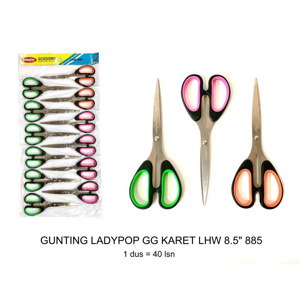 Gunting Besar Renteng Ladypop 885 / Gunting 1 Renteng - 12pcs