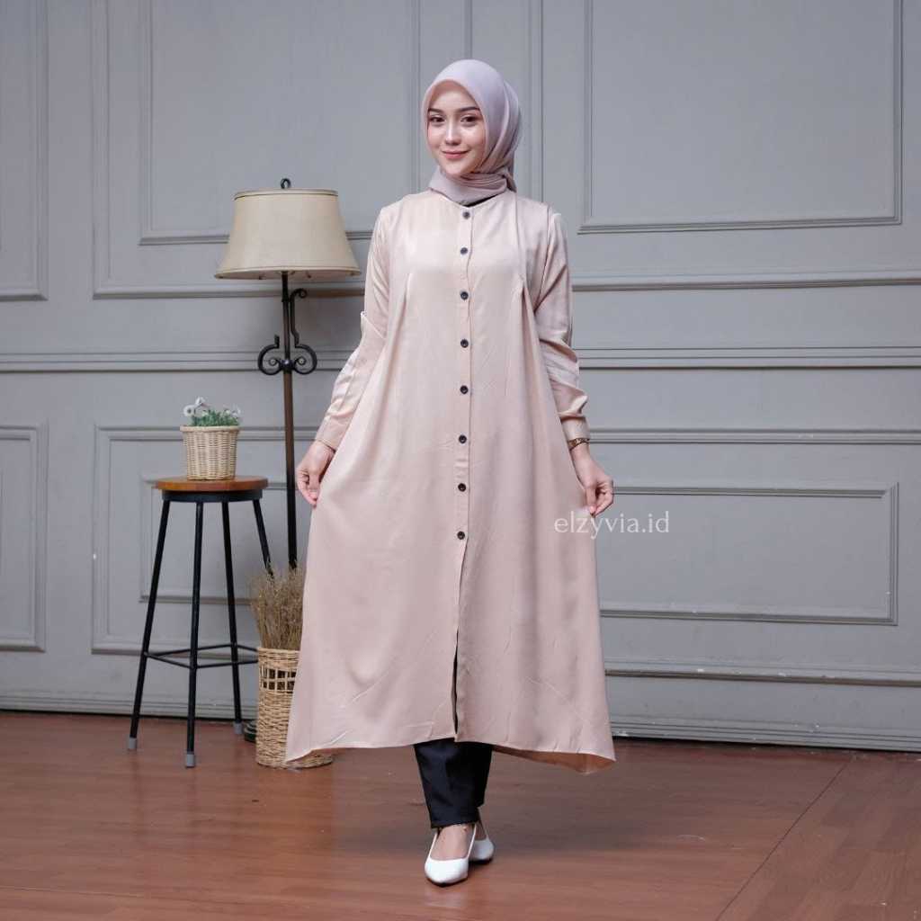 Gamis Wanita Premium Rayon Uniqlo | Zecca Midress Simple Elegan