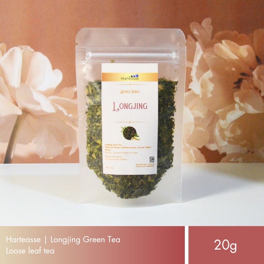 

Harteasse | Longjing Green Tea | Teh Hijau Longjing Kemasan Pouch | Loose Leaf | 20g