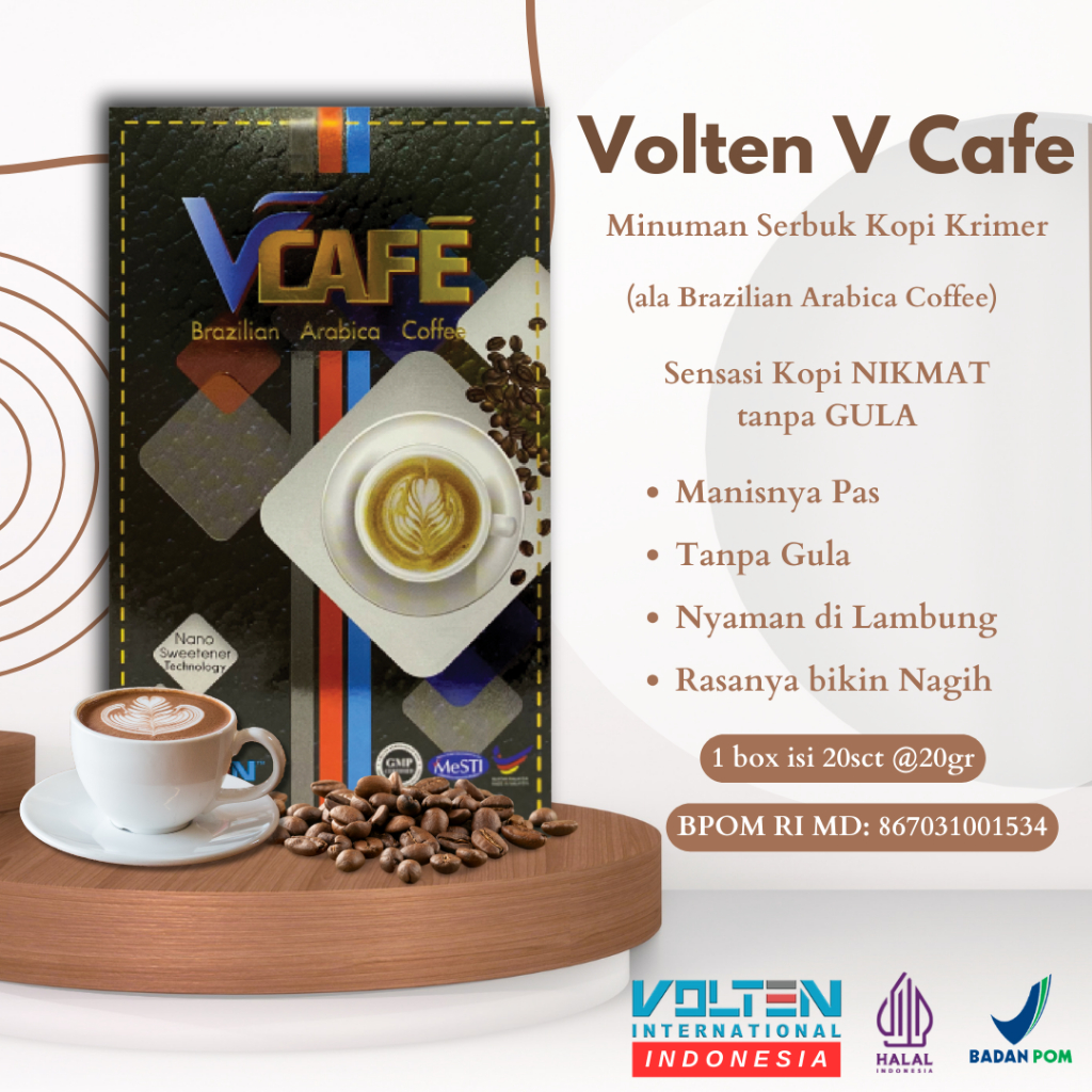

Vcafe Kopi Kremer ala Brazilian Arabica coffee Kopi Volten