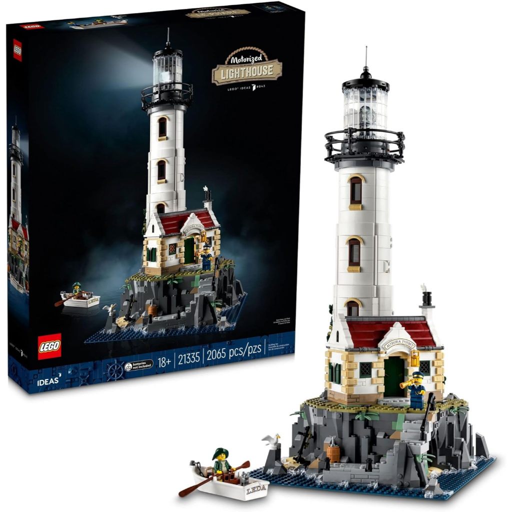 LEGO Ideas Motorized Lighthouse 21335 Adult Model Building Kit, Complete with Rotating Lights