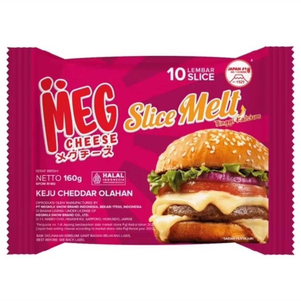 

MELT CHEDAR SLICE MEG isi 10 pcs
