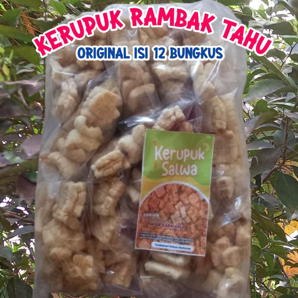 

KERUPUK RAMBA TAHU ORIGINAL DAUN JERUK PURUT ISI 12 BUNGKUS
