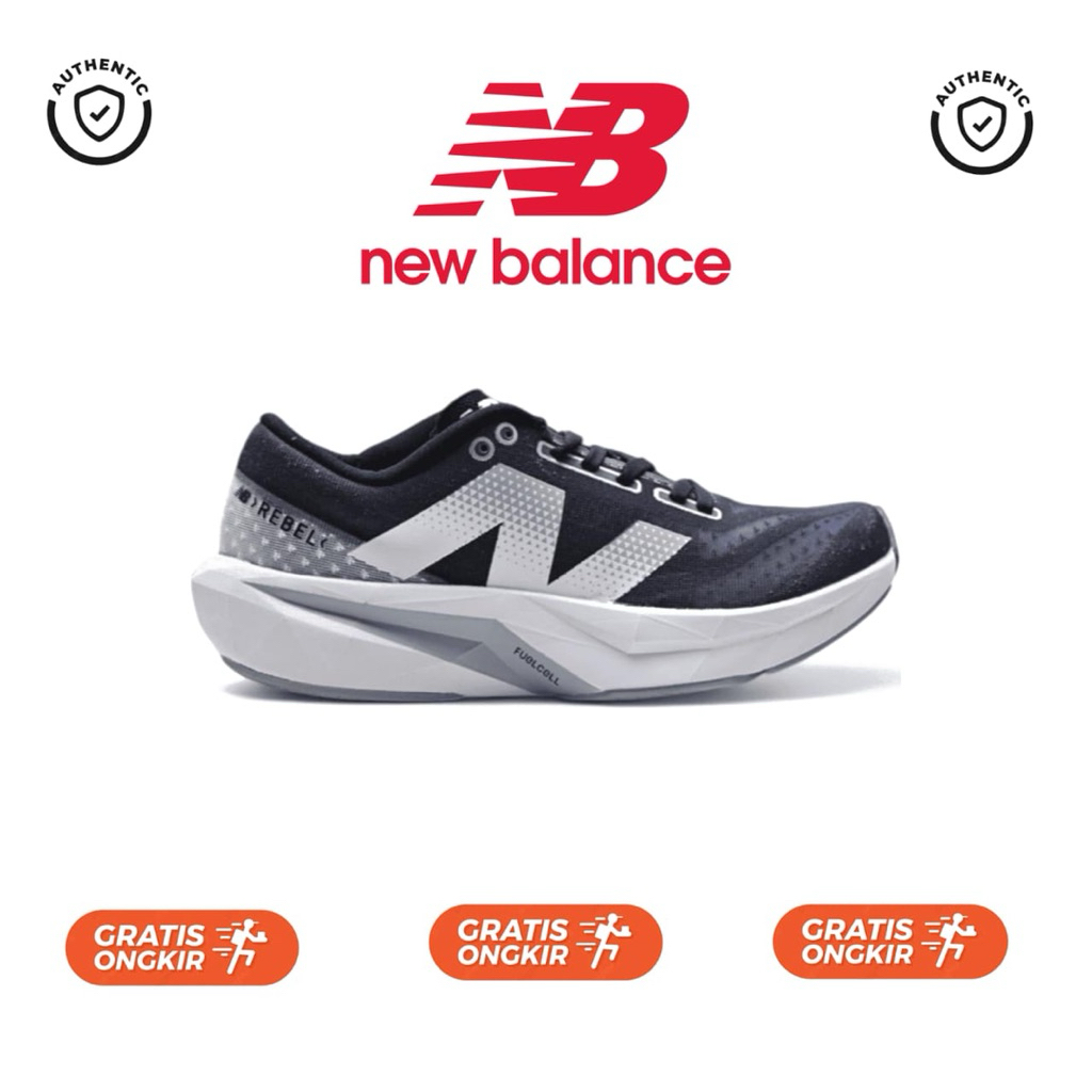 Sepatu Running NEW BALANCE FUELCELL REBEL V4 Black White