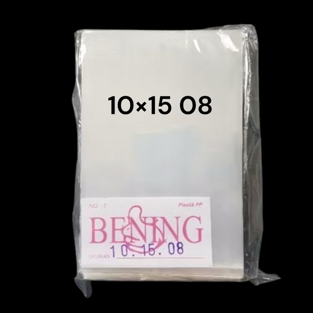 plastik PP bening tebal 08 ukuran 10×15 plastik kemasan makanan/plastik Snack
