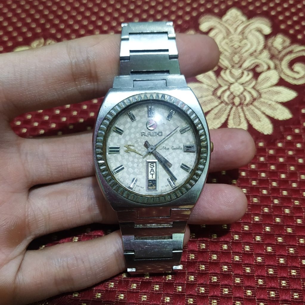 arloji jam tangan pria rado golden gazelle automatic original