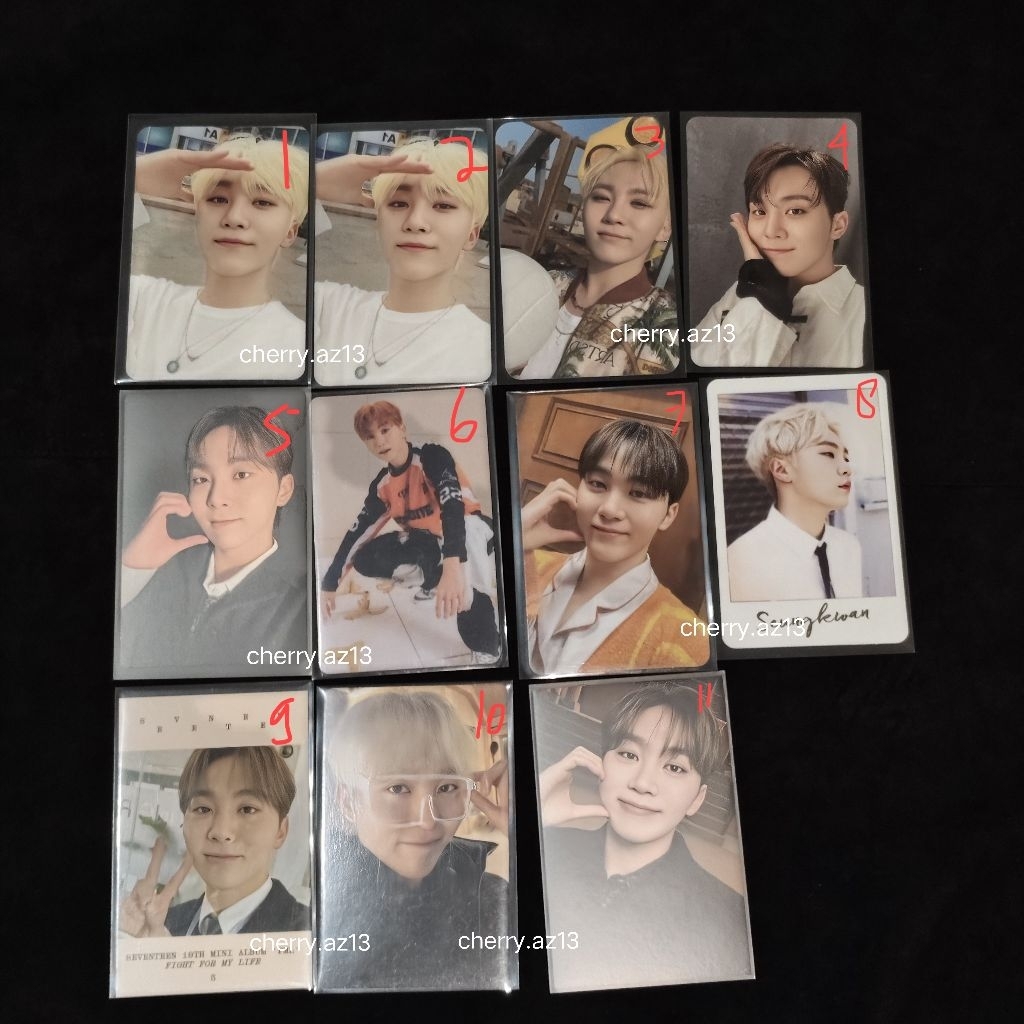 photocard pc seventeen seungkwan sector 17 pob fansign shopee face the sun fts lucky draw ld power s
