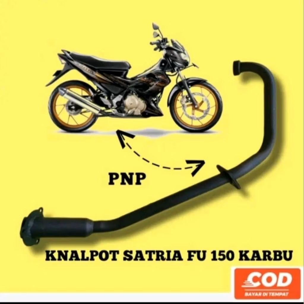 Suzuki Leheran Kenalpot Satria FU Karbu Model Ory Asli 28MM PNP Standar Original Suzuki Genuine Part