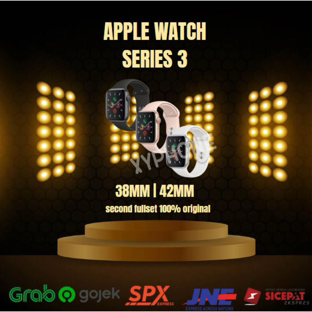 Apple Watch/iWatch Series 3 38MM 42MM Second 100% Original Fullset Garansi Ex internasional