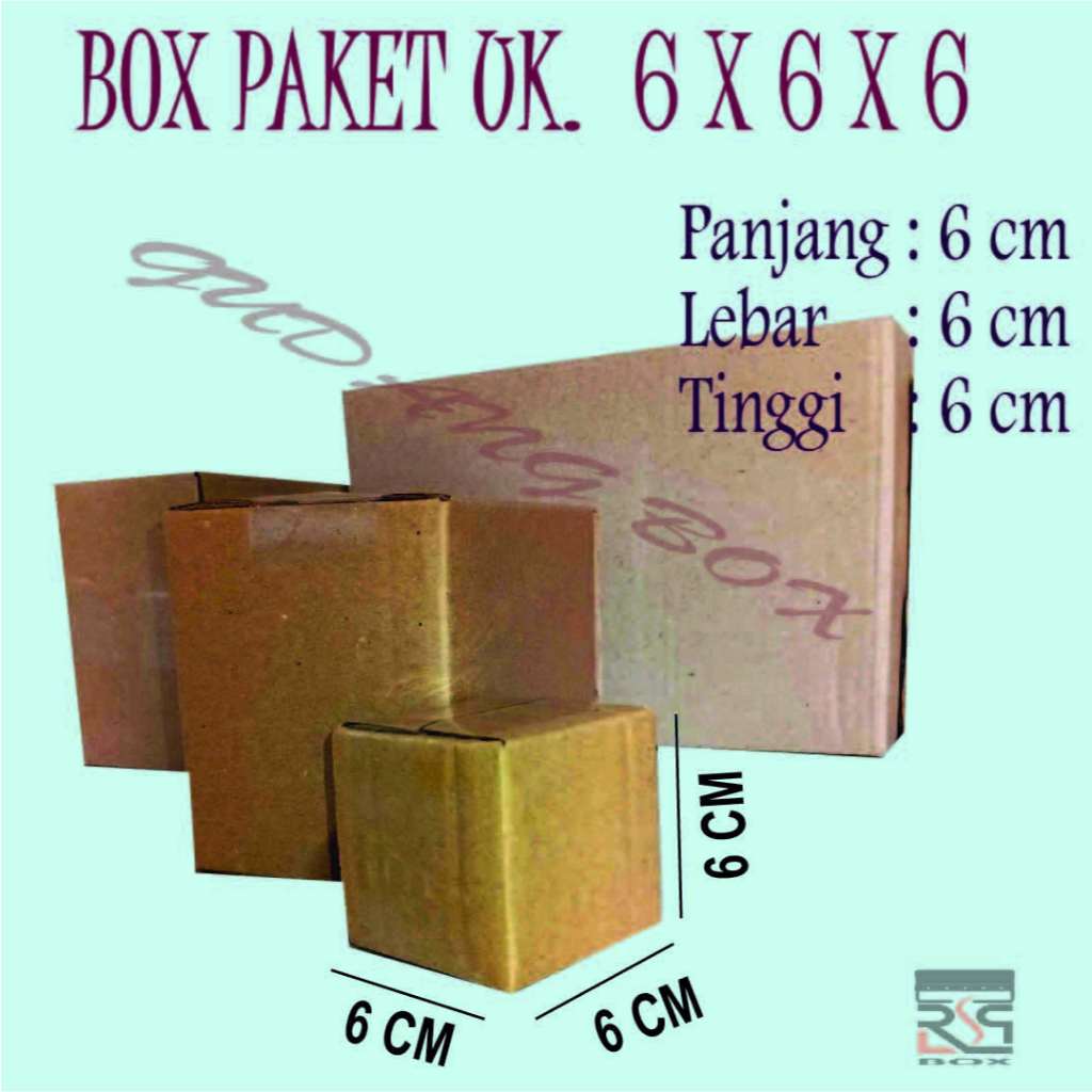 

Kardus ukuran 6x6x6 cm box packing murah dus paket