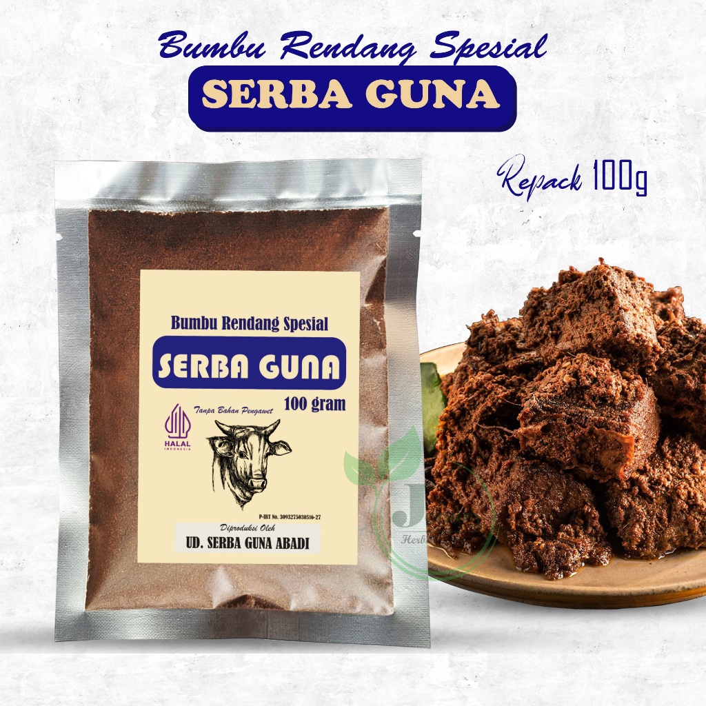 BUMBU RENDANG SERBAGUNA 100 gram Repack BUMBU MASAK GULAI RENDANG SERBA GUNA Bumbu Masakan Padang