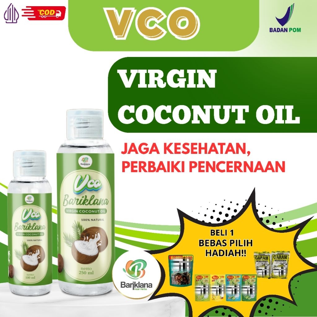 

[COD&GARANSI][BELI 1 GRATIS HADIAH] VCO(Virgin Coconut Oil) Bariklana - 100% minyak kelapa murni