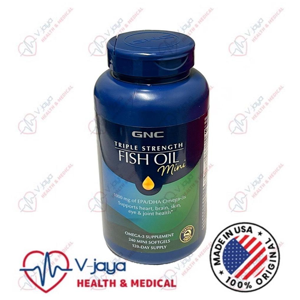 GNC Triple Strength Fish Oil Mini - 240 Softgels