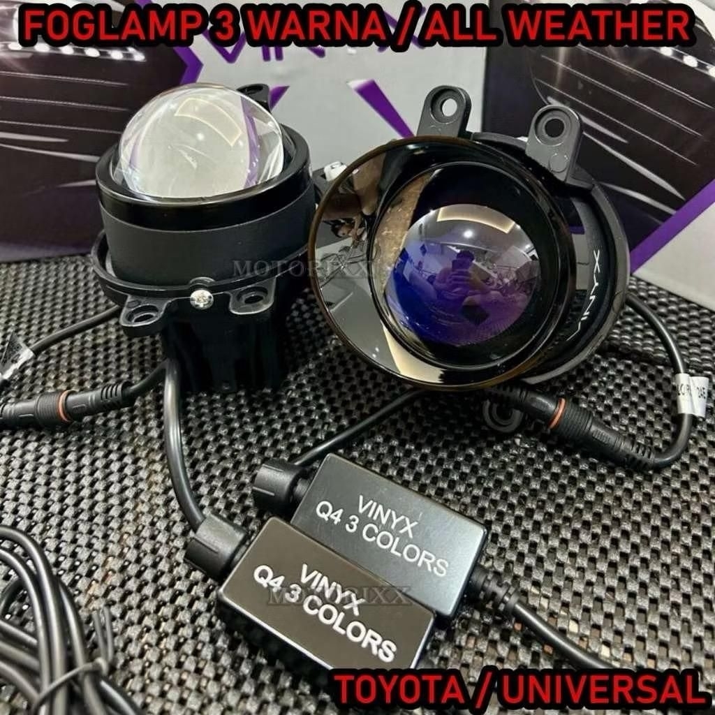 Foglam BILED VINYX 3 INCH Q4 PROJECTOR 3 Warna Lampu Led kabut Biled 3 inch