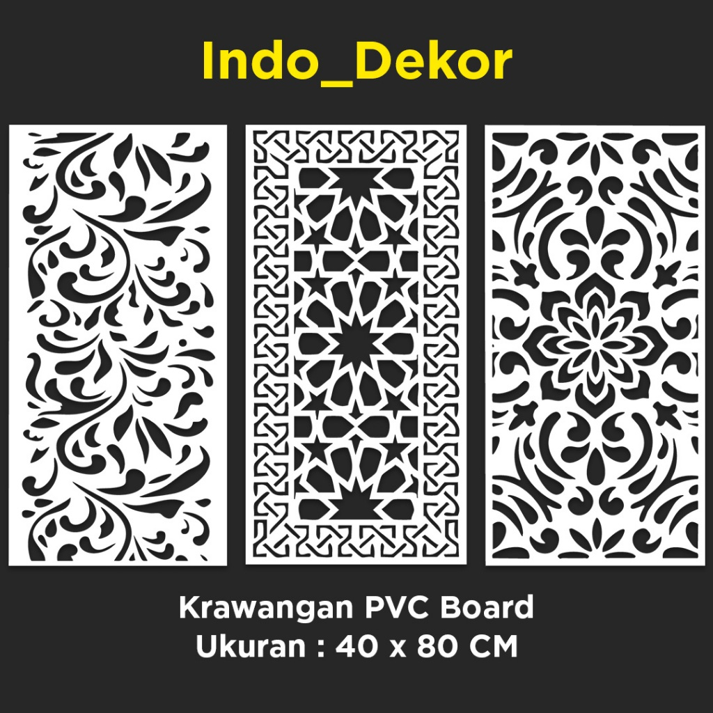 KRAWANGAN PVC BOARD / ORNAMEN PVC FOAM BOARD TEBAL 5MM /PARTISI