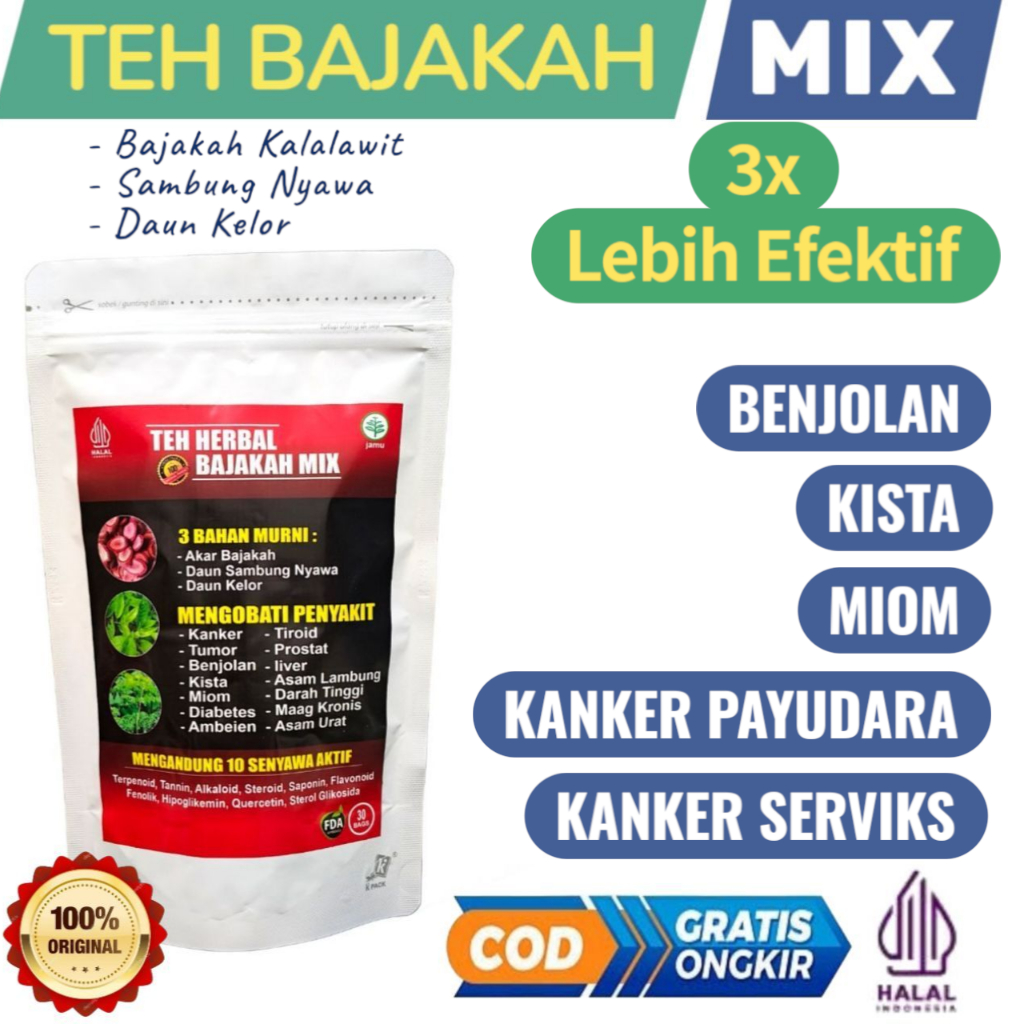 

Teh Herbal New Bajakah Special Mix Original Untuk Benjolan Kista Miom Kanker Payudara Kanker Serviks