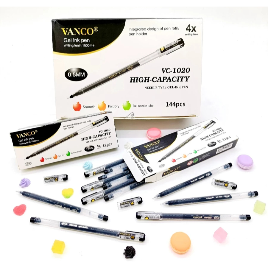 

Pulpen Gel Vanco Vc-1020 0.5mm Xuizua Hitam(12pcs)