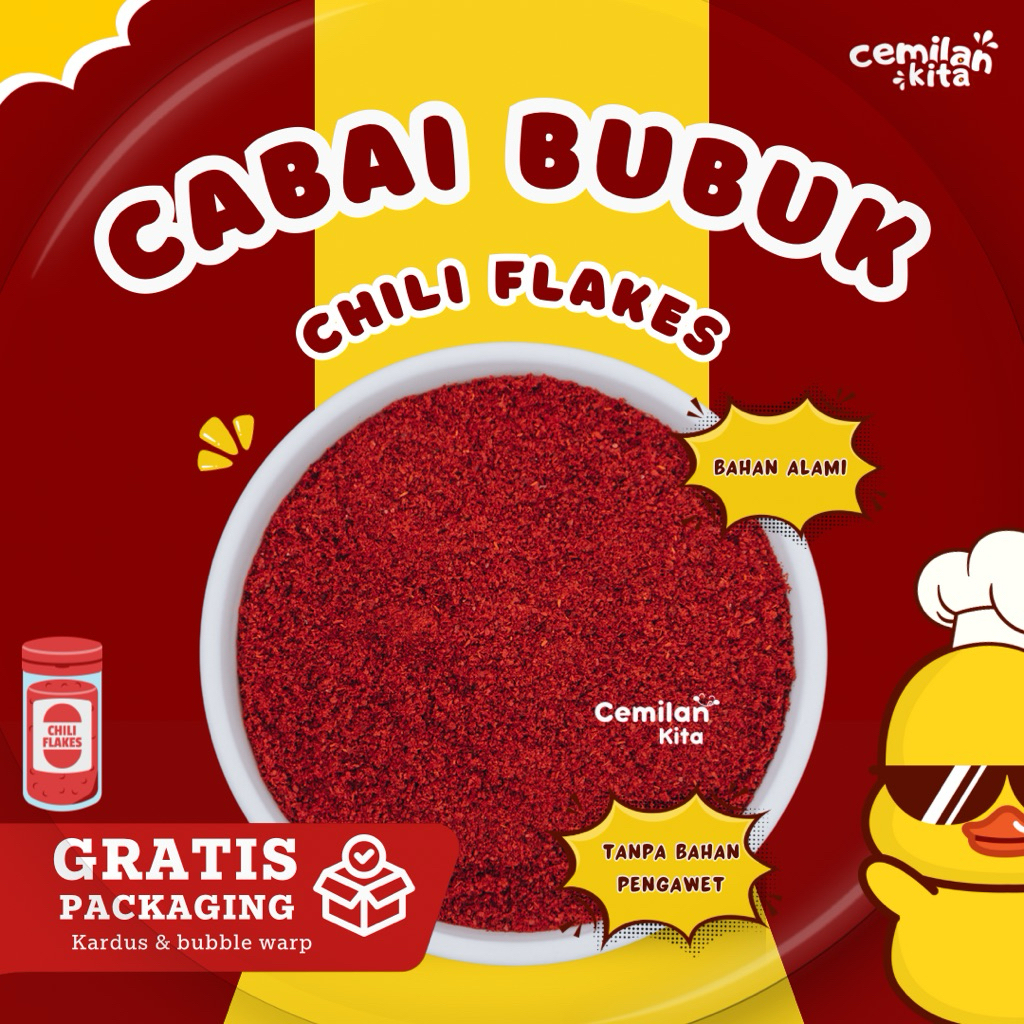 

Cabai Bubuk Rempah - Chili Flakes Bahan Alami - Rempah Kita