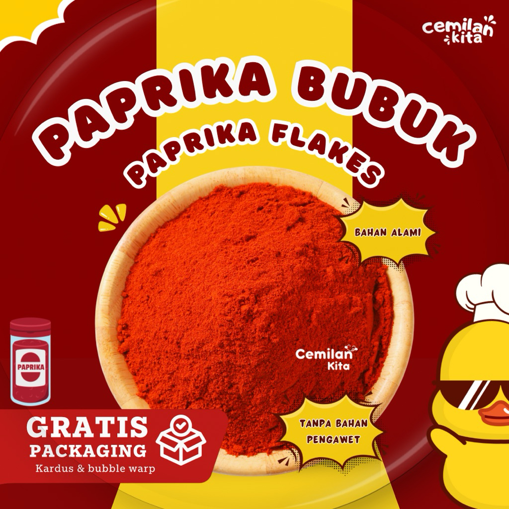 

Paprika Bubuk - Paprika Flakes Rempah Alami - Rempah Kita