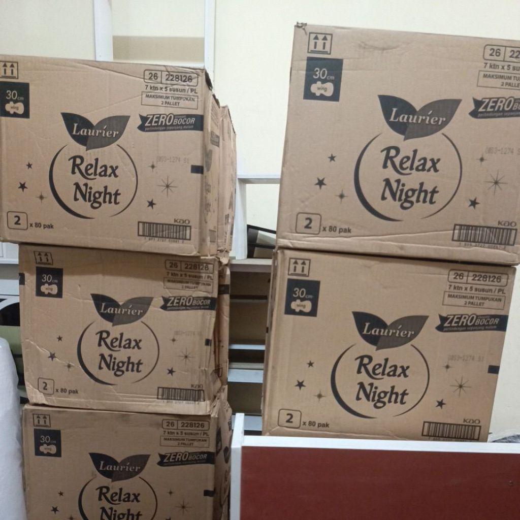 laurier relax night 30cm wing renceng isi 10 pack