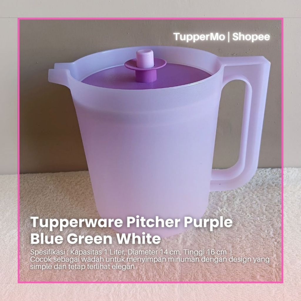 Pitcher Purple Blue Green White Tosca Tupperware Ori