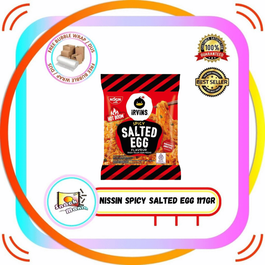 

NISSIN Irvins Spicy Salted Egg Noodle ~ 117 gr MIe Instant Rasa Telur Asin Pedas
