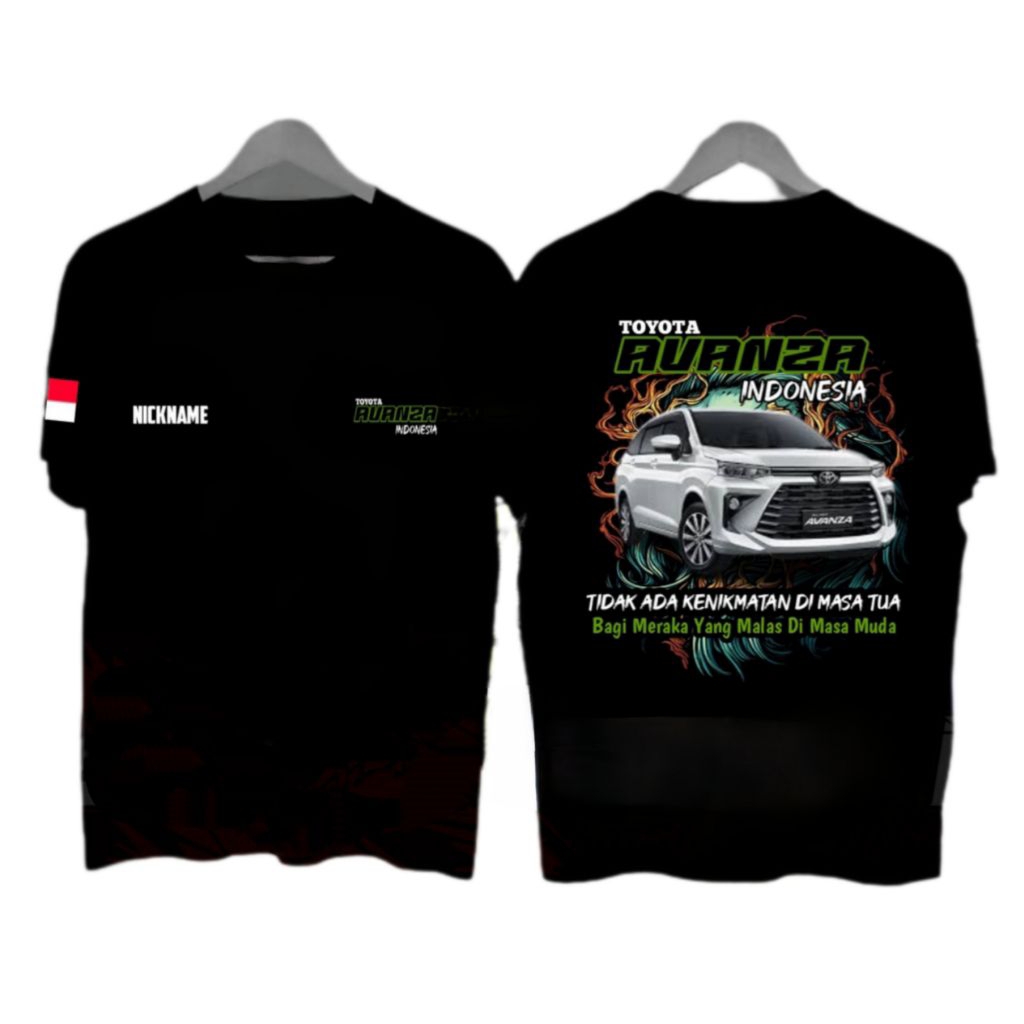 KAOS TOYOTA AVANZA INDONESIA TSHIRT AVANZA INDONESIA