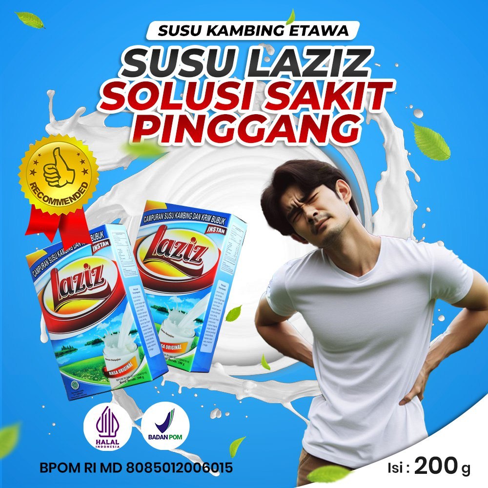 

Susu Kambing Etawa Laziz Bubuk 200gr Original | Atasi Asam Urat Osteoporosis Rematik Tulang Sendi
