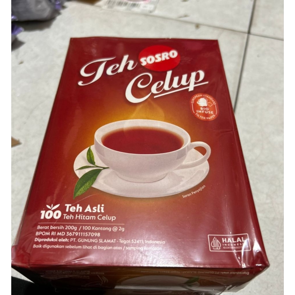 

Teh celup Sosro 100 Bags/Teh hitam berkualitas