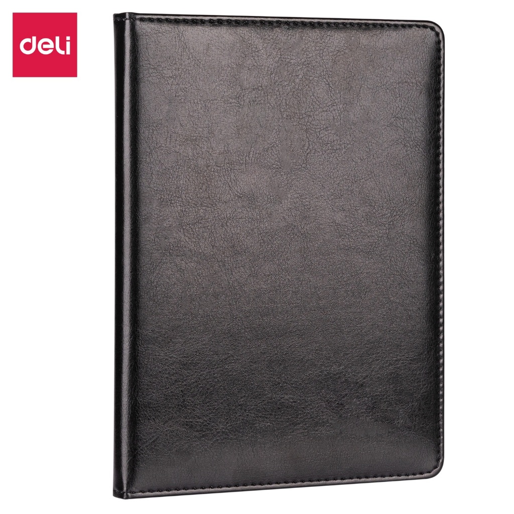 

Leather Cover Notebook 25K/80 sheets Warna Black 7993