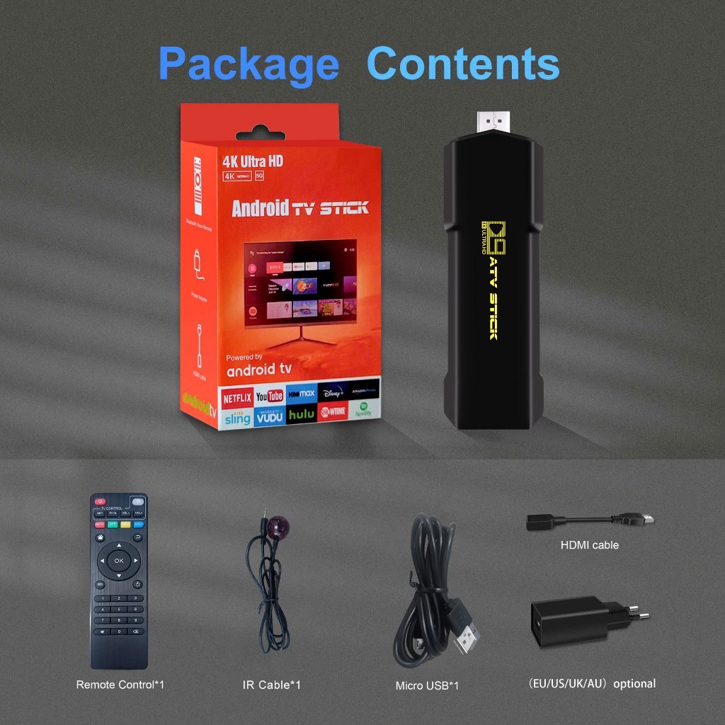 D9 Android TV STICK/Kotak Set-Top Allwinner H313A 4K UltraHD WIFi Kotak TV Internet Android Kotak TV