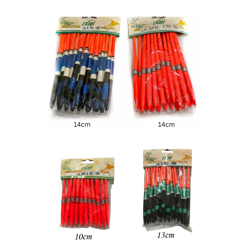 Pelampung Pancing Kayu EXORI LK  ISI 20(pcs) Original – Pelampung Mancing Kolam, Sungai, Danau & Tam