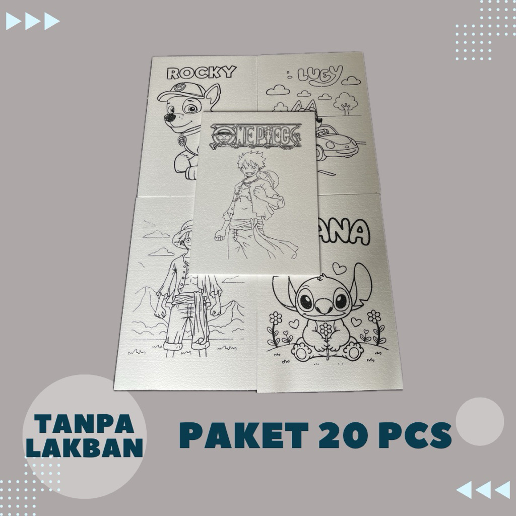 

Paket 20 Pcs | Styrofoam Lukis Tanpa Lakban | Styrofoam 33x50